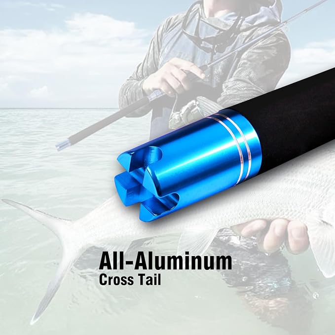 Fiblink 2-Piece Saltwater Spinning Fishing Rod Offshore Graphite Portable Fishing Rod (7 Feet)