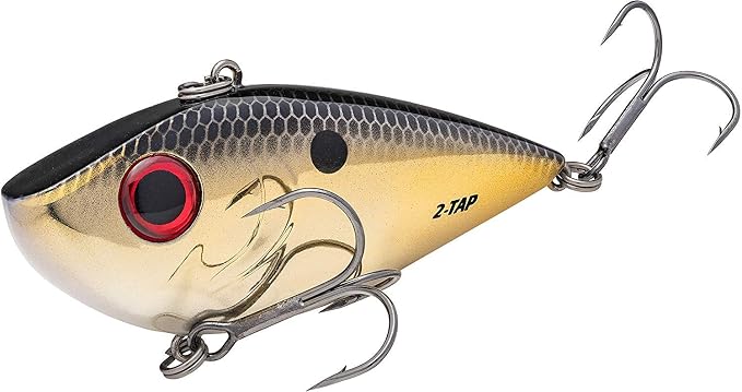 Strike King Red Eyed Shad Tungsten 8XD 10XD Deep Diving Crankbaits 2 oz Black Large 3D Red Eyes VMC Vanadium Cone Cut Hooks Bass Fishing Hooks 1 Piece