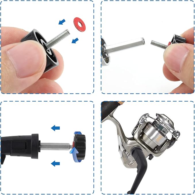 3 PCS Plastic Power Handle Fishing Reels Spinning Handle, Crank Rock Arm Rotary Knob Repair Parts for Fishing Replacement Parts