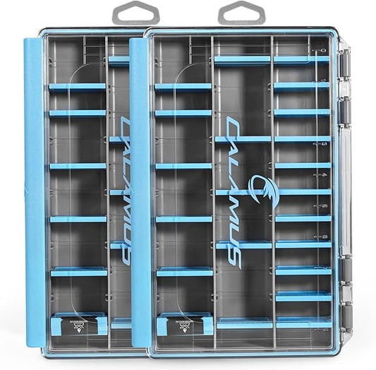 Calamus DryVault Waterproof Tackle Box, Sturdy 3600 Tackle Trays, Fishing Tackle Box Organizer With Removable Dividers, Lure Box and Terminal Tackle Storage