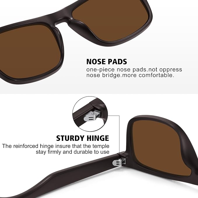 MEETSUN Polarized Sunglasses For Men Women UV Protection Square Frame Sport Fishing Driving Sunglasses