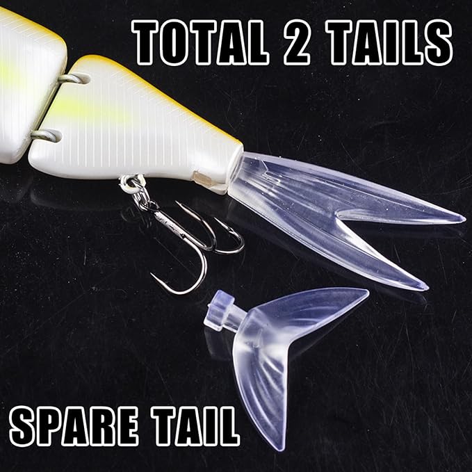 Glide Bait, Slow Sinking Swimbait, Topwater Hard Lures for Bass Catfish,Pike Perch, Freshwater or Saltwater