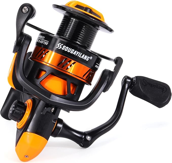 Sougayilang Fishing Reel, Ultralight Spinning Reel with Aluminum Spool, 5.2:1 High Speed Spinning Fishing Reel, 1000-6000 Series for Freshwater