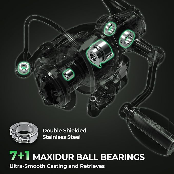 KastKing Spartacus II Twin-Tip Fishing Rod and Reel Combo, Spinning & Casting Combo, Fishing Poles and Reels Combo, KastFlex IM6 Graphite Blanks, 2-Piece Rods with Extra Tip