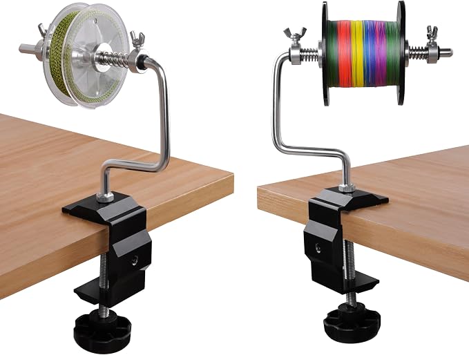 Fishing Line Spooler Portable Fishing Line Winder Spooler Machine Adjustable Stable Reel Spooler with Clamp Spooling Station System for Spinning Casting Reels