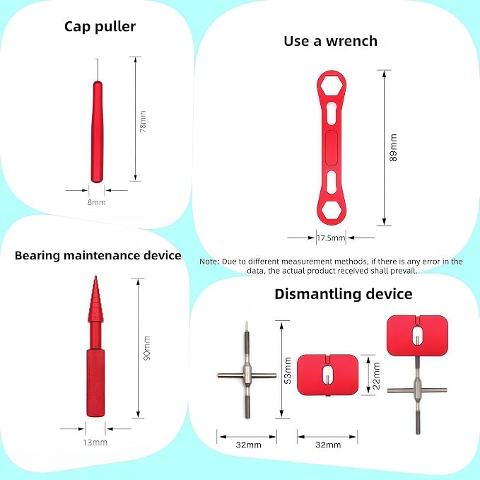 Reel Repair Tool Kit for Fishing Reel Maintenance Spool Disassembling Wrench Fishing Tools Blue