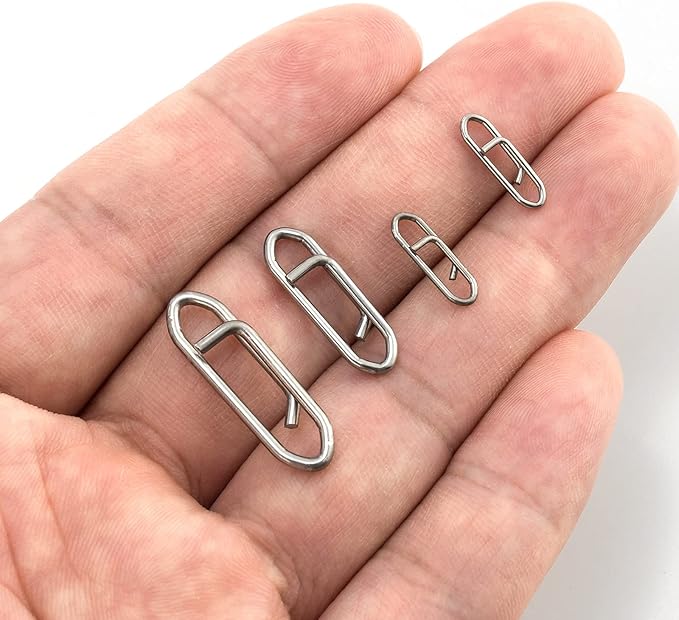 Dr.Fish Fishing Speed Clips Power Quick Clips for Fishing Lures Quick Change Stainless Steel Lure Snaps Saltwater Freshwater Crankbait Tackle Snaps