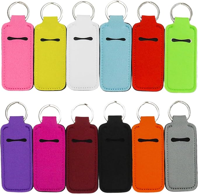 Lipstick Holder Keychain Bulk, Cute Pocket Lip Balm Holder, Chapstick Key Chain Sleeve