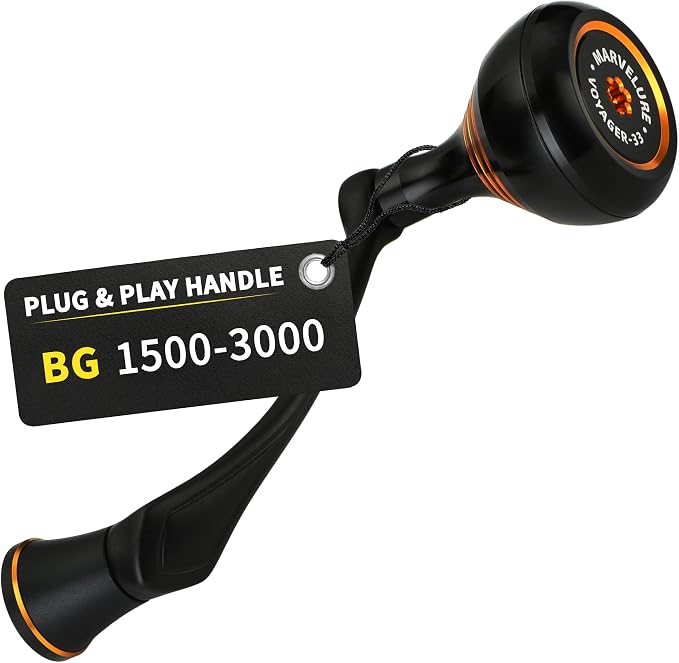 Mambda Series Power Handle 2.48'' (63 mm) Compatible for Daiwa BG 1500-3000 Spinning Reel Replacement Handle (Not for Lock-Type BG-H)