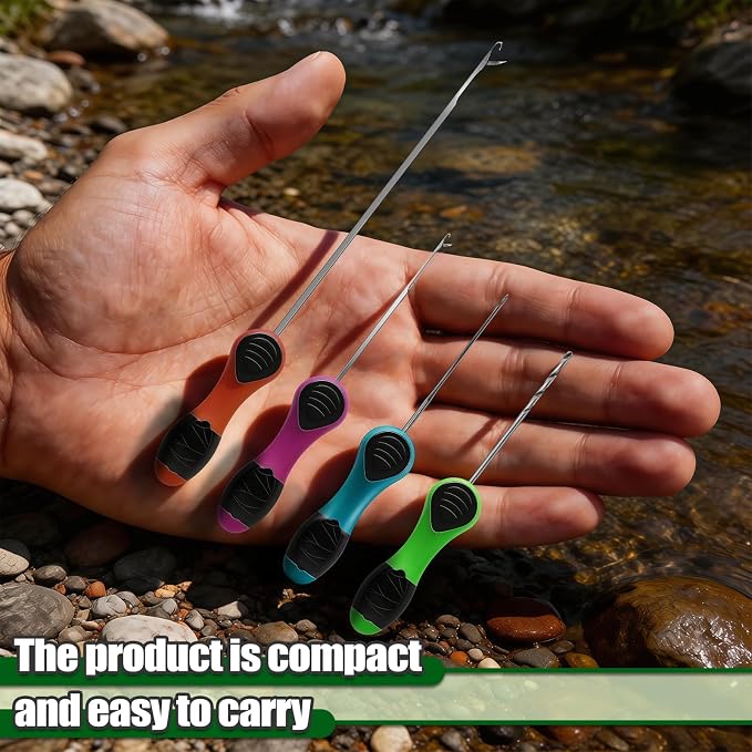YOTO Carp Fishing Tool Kit & Equipment - Professional Baiting Rig Tools Set with Hook Needles, Bait Drill and 2 Boilie Stoppers - Multiple Styles: Standard, Silicone Grip & Night Glow