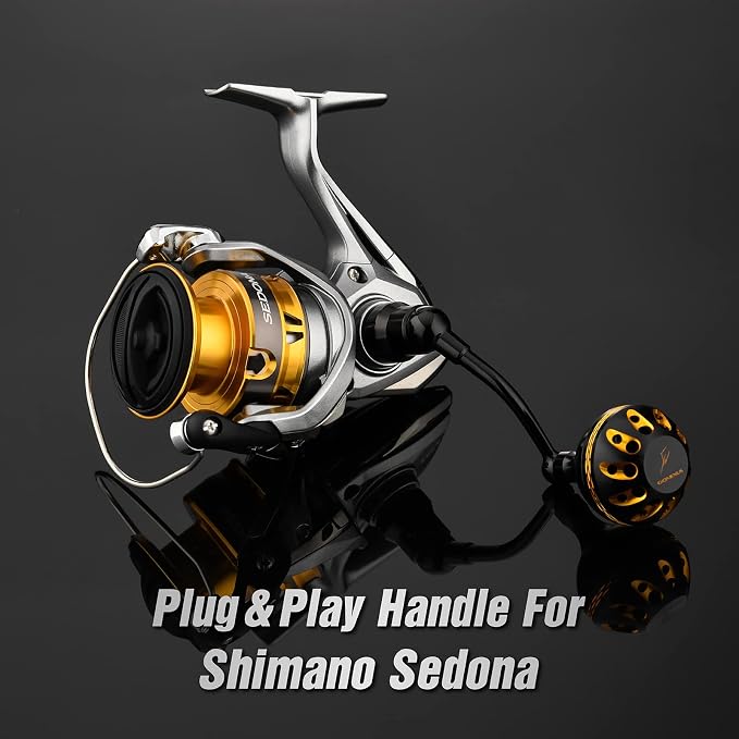 GOMEXUS Power Handle Compatible for Shimano Sedona FI Sahara FI Nexave FI Sienna FG Nasci FB Catana RC Spinning Reel Crank (Not for 22 Sahara FJ 21 Nasci FC)