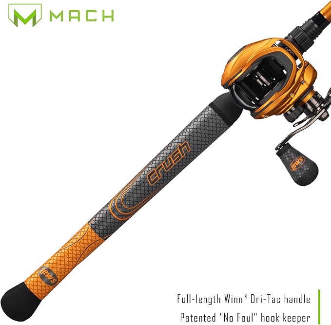 Lew’s MACH Crush Baitcast Reel & Fishing Rod Combo