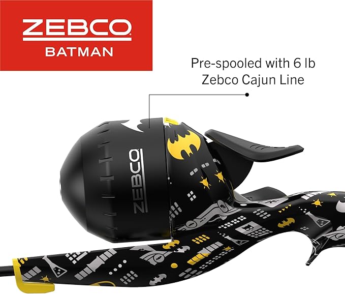Zebco Youth Floating Spincast Reel and Fishing Rod Combo, Pre-Spooled with 6-Pound Cajun Line