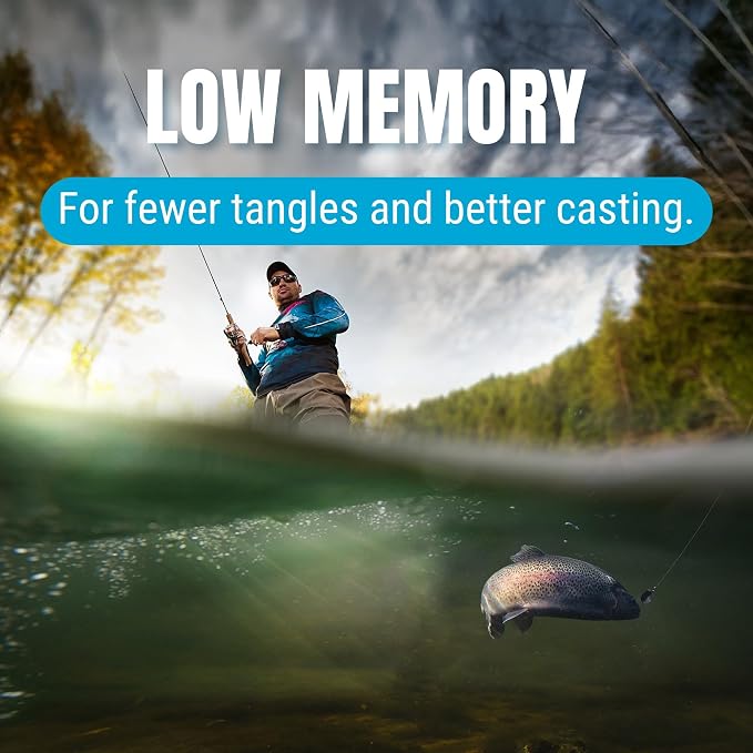 Reaction Tackle Monofilament Fishing Line - Premium Nylon Mono Line, Strong & Abrasion-Resistant, Low Memory for Smooth Long Casts - Freshwater & Saltwater