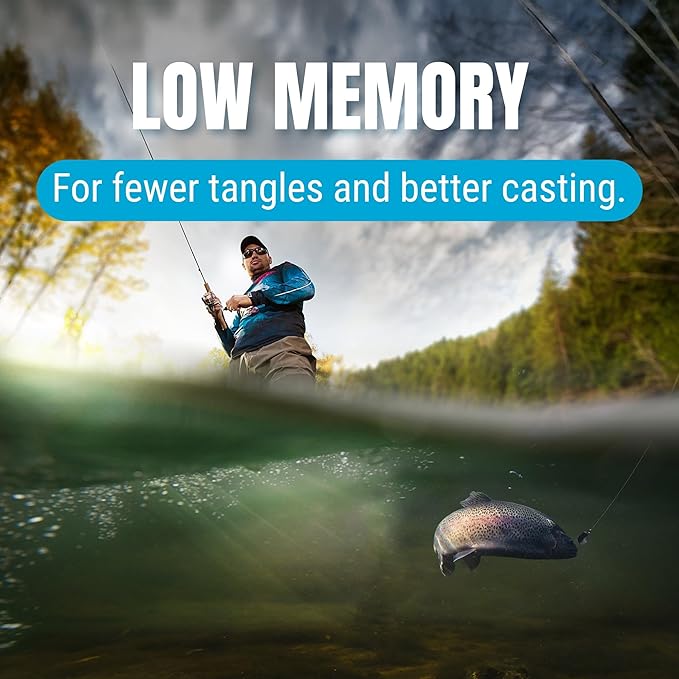 Reaction Tackle Monofilament Fishing Line - Premium Nylon Mono Line, Strong & Abrasion-Resistant, Low Memory for Smooth Long Casts - Freshwater & Saltwater
