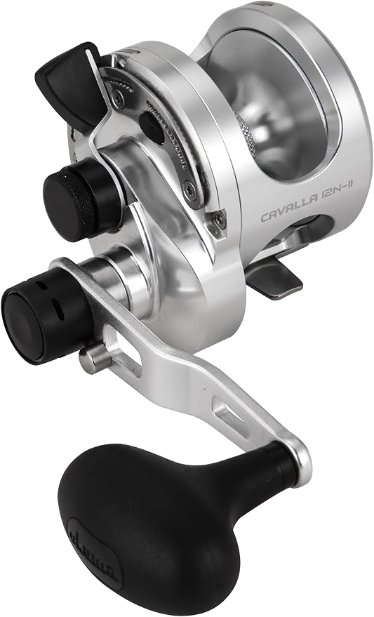 Okuma Cavalla 2-Speed Lever Drag Reel - Machined Aluminum Frame, Carbonite Drag System, Corrosion Resistant Saltwater Fishing Reel