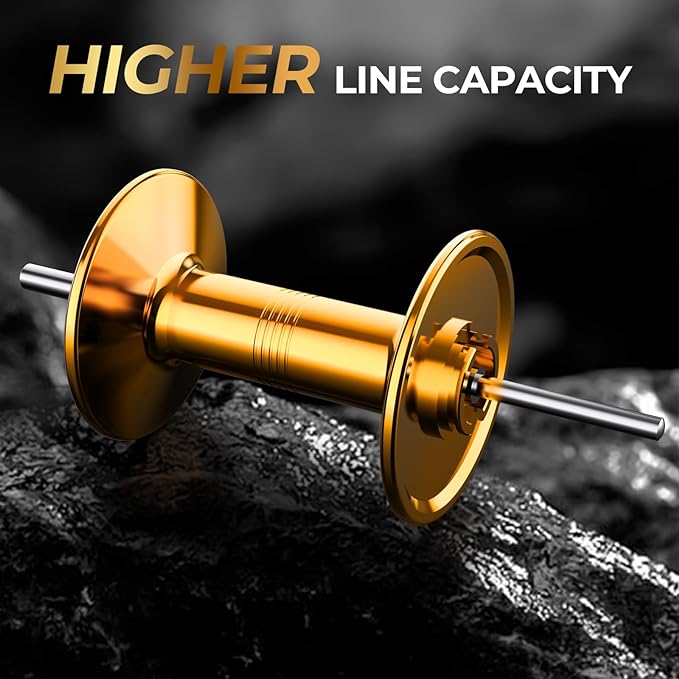 KastKing Rover Round Baitcasting Fishing Reel, Perfect Conventional Reel for Catfish, Salmon/Steelhead, Striper Bass and Inshore Saltwater Fishing Reel, Reinforced Metal Body