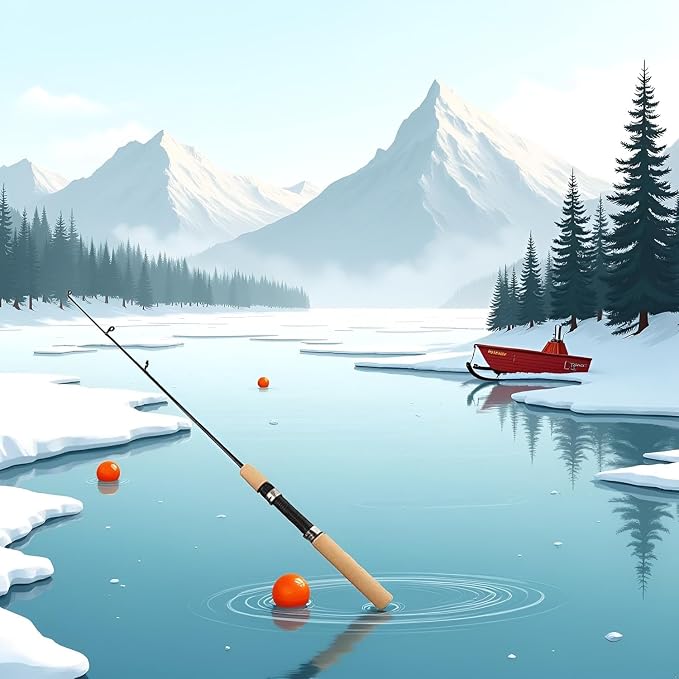 ICE Fishing Rod,Winter Fishing Rods Ice Fishing Rods Pen Pole Lures Fishing Tackle Spinning Casting Hard Rod Without Reel Useful and Practical Fishing Rod and Reel Combos Hunting and Fishing (75cm)