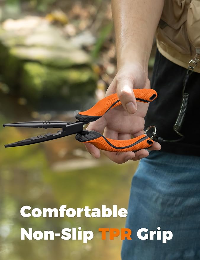 Fishing Tools Kit, Fishing Pliers,Fishing Scissors, Fishing Line Cutter for Braided Fishing Line,Fishing Gear with Lanyard