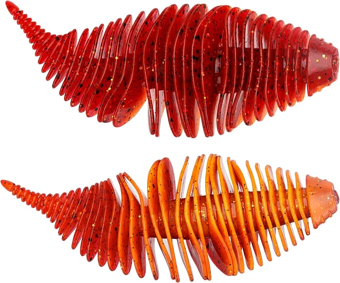 THKFISH Soft Swimbait 5/6 PCS or 15/18 PCS Soft Plastic Fishing Lures Bass Lures Swim Baits Lures for Bass Fishing Worms for Bass