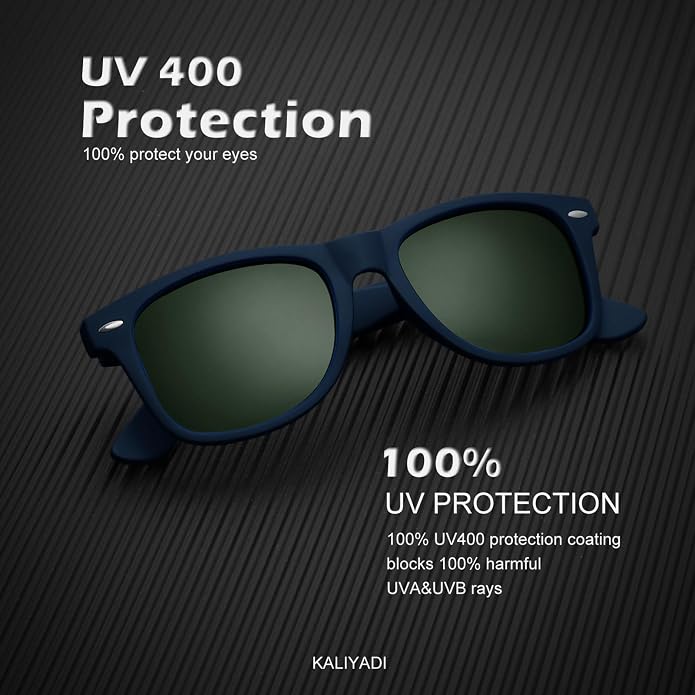 KALIYADI Polarized Sunglasses for Men and Women Matte Finish Sun glasses Color Mirror Lens UV Blocking (3 Pack)