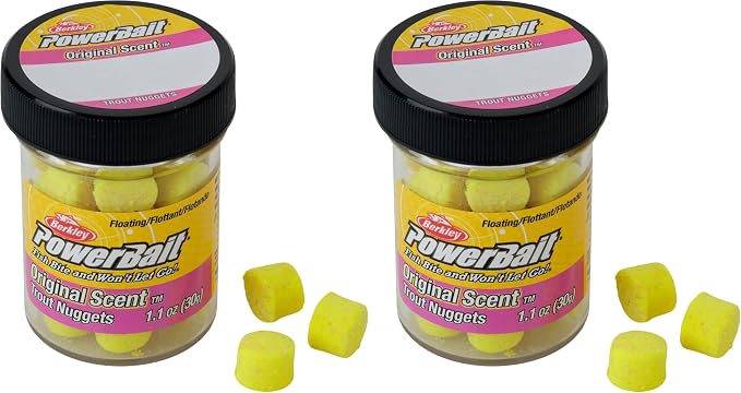 Berkley PowerBait Power Nuggets Fishing Dough Bait, Assorted Colors, Scent Dispersion Technology, Irresistible Scent and Flavor, Moldable and Easy to Use