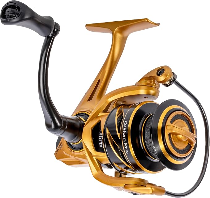 Lew’s Custom Pro 100 Spinning Reel, Size 100 Reel, 10+1 Bearings, 5.2:1 Gear Ratio, Aluminum Frame and Sideplate, Aluminum Speed Gears