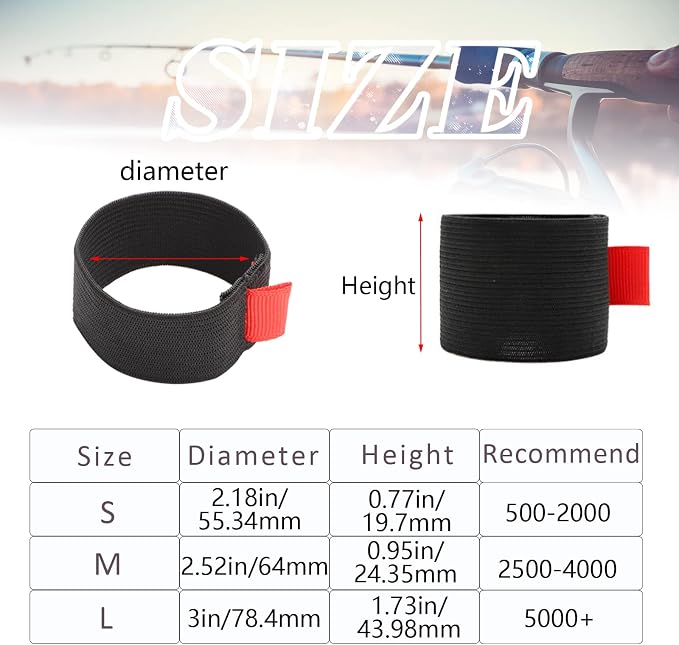 Dovesun Fishing Spool Belt Fishing Reel Protection Spinning Reels Fishing Reel Accessories 4pcs
