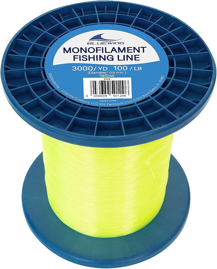 BLUEWING Monofilament Fishing Line Clear Mono Fish Wire Thin Diameter String 6-400 lbs, 50-3000 Yards