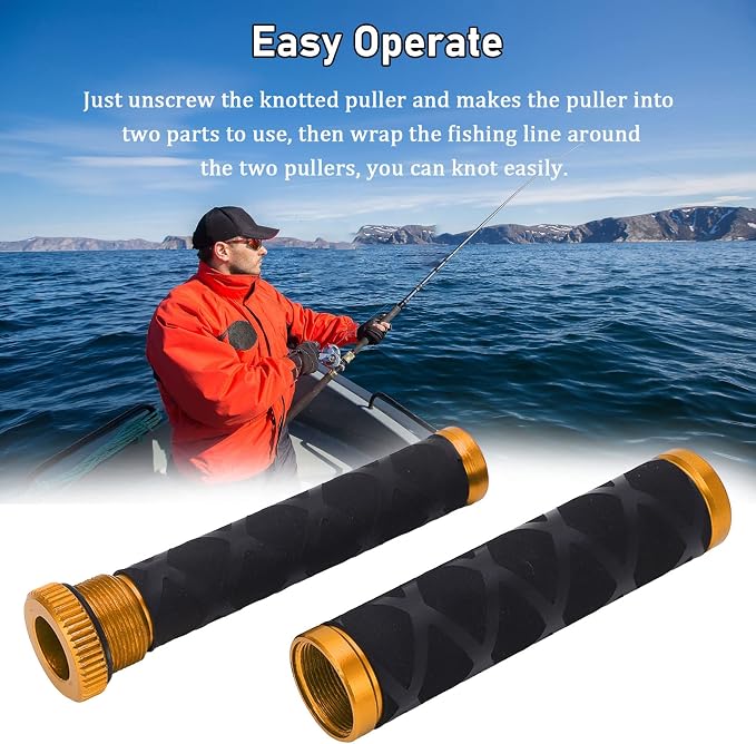 OUKENS Fishing Line Dragger, Fishing Knot Puller Tool Assist Fishing Line Knotting Device Tension Line Dragger for Fishing