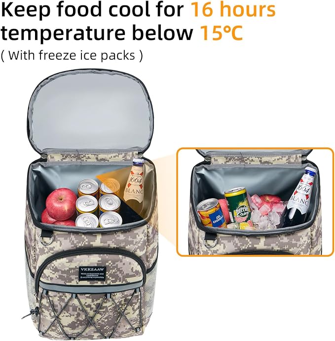 Backpack Cooler Backpack 26 Cans Insulated Leak Proof for Women Men Beach Camping Picnic Fishing Hiking Lunch Backpack Waterproof Cooler