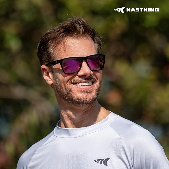 KastKing Beartrap Polarized Sports Fishing Sunglasses, With PuriVex Protective Lens Coating, Square Frame Design, Men Women
