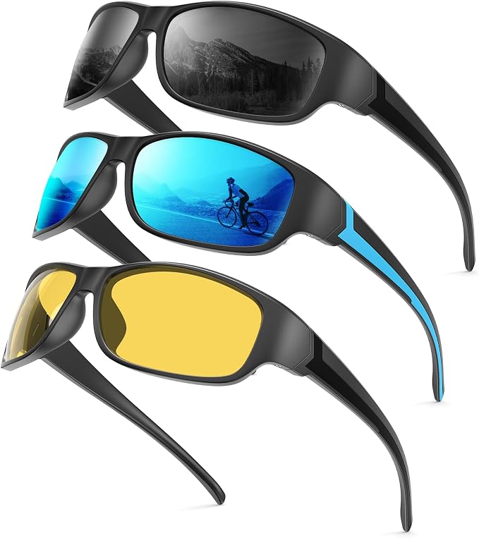 NSSIW Polarized Sunglasses-Men Sports Mens-Sunglasses: Sun Glasses Women Polarized UV400 Protection for Fishing Running Golf