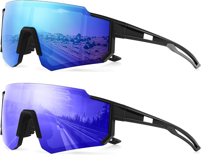 Polarized Sports Sunglasses for Men and Women,Fishing Cycling Mountain Bike Baseball Sunglasses with UV Protection