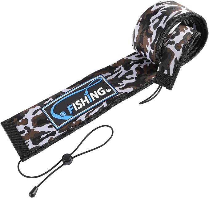 Lightproof Neoprene Fishing Rod Sleeve - Fishing Rod Cover for Storage & Transportation - Puncture Resistant Rod Sock for Casting, Trolling, Spinning Rods