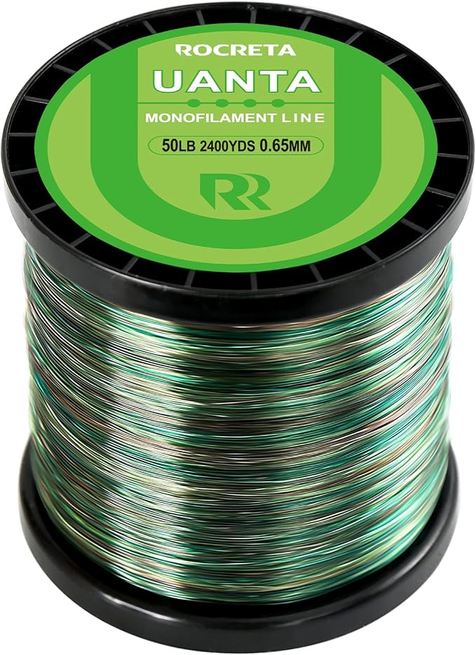 UANTA Monofilament Fishing Line, Superior Abrasion Resistance Mono Line, Ultimate Saltwater Fishing Line Leader Materials, 2025 New Fishing Line Unique Camo Design