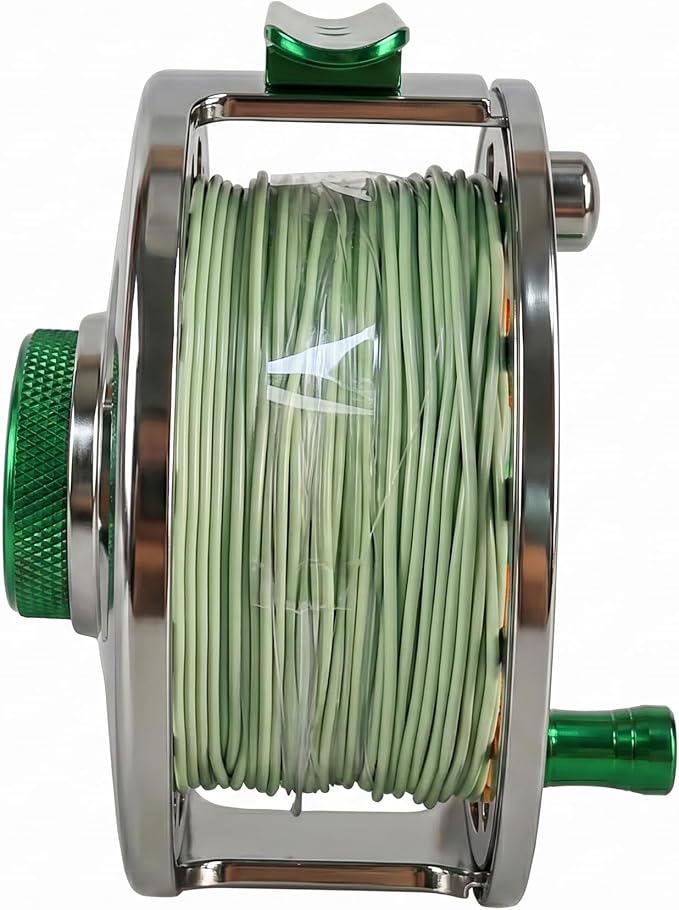 Aventik FLK II Fly Fishing Reel Aluminum Trout 3/5, 5/7, 7/9wt Large Arbor Freshwater Fly Reel with Line.