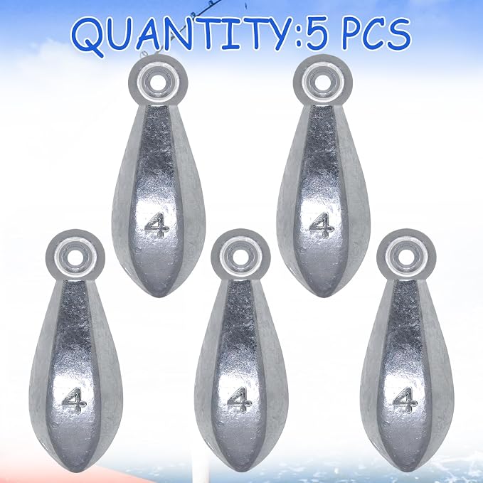 Fishing Weights Sinkers Bullet Fishing Weights Sinkers Ocean Saltwater Surf Fishing Gear Fishing Assortment 1oz 2oz 3oz 4oz