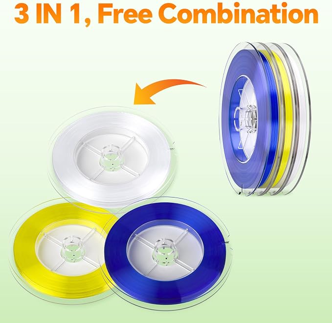 Pro Monofilament Fishing Line with Knot Instruction Cards for Multi Purpose Cost Effective, Strong Yet Thin Nylon String for Big Fishes, Tangle-Free & UV Resistant, 15/20/30/50/80LB
