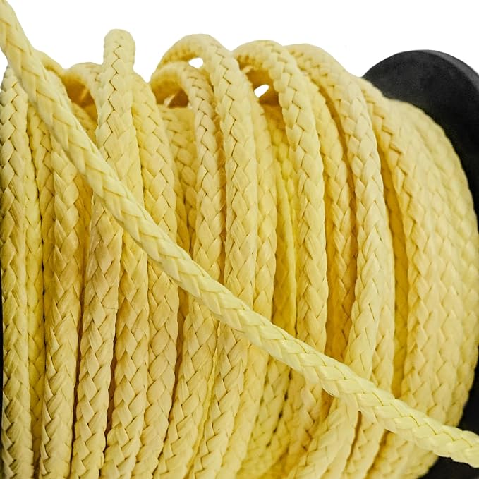 emma kites 100% Kevlar Braided String Utility Cord 100Lb ~ 1700Lb Abrasion Flame Resistant, Tactical Survival Fishing Assist Cord Model Rocket Paracord Trip Line Camping Cordage