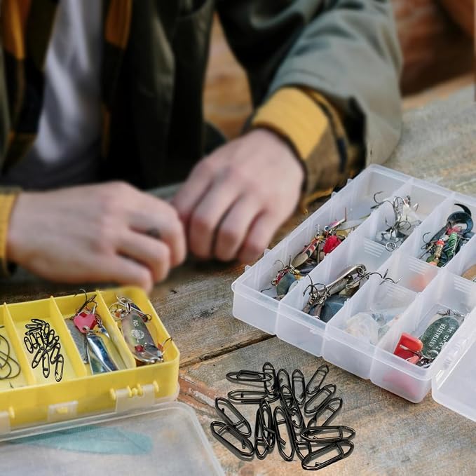 50 Pack Fishing Speed Clips, High Strength Stainless Steel Speed Clip, Fishing Stealth Power Speed Clips, Stainless Steel Quick Change Clip, Fishing Clips Quick Change