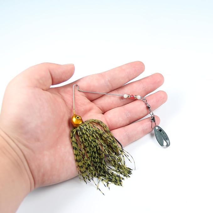 EXAURAFELIS Spinnerbaits Fishing Lures for Bass Fishing Spinner Bait with Skirt Bass Lure Spinner Blades fishingbait Pikelures Trout Lure Salmon Lures Spinnerbait Buzzbait Swimbait