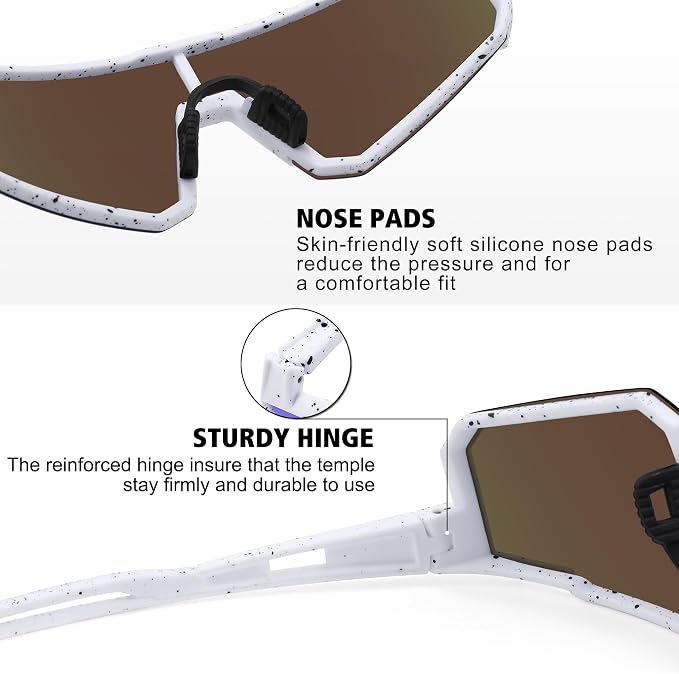 STORYCOAST Polarized Sports Sunglasses for Men Women,Driving Fishing Cycling Mountain Bike Sunglasses UV400 Protection