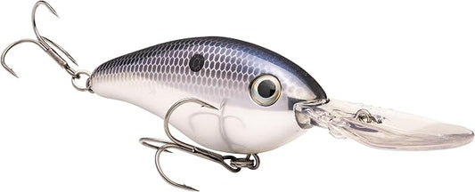 Strike King Pro Model 6XD Fishing Lure, Deep Diving Crankbait, Unique Curved Bill, Free-Floating Rattle Chambers, 1-Ounce, Dives to 19-Feet, Size 1 Treble Hooks