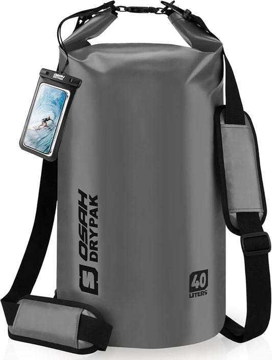 Waterproof Dry Bag, 5L/10L/20L/30L/40L Roll Top Lightweight Storage Backpack with Phone Case for Women & Men, Floating Waterproof Sack for Travel, Swimming, Kayaking, Paddle Board, Camping & Beach