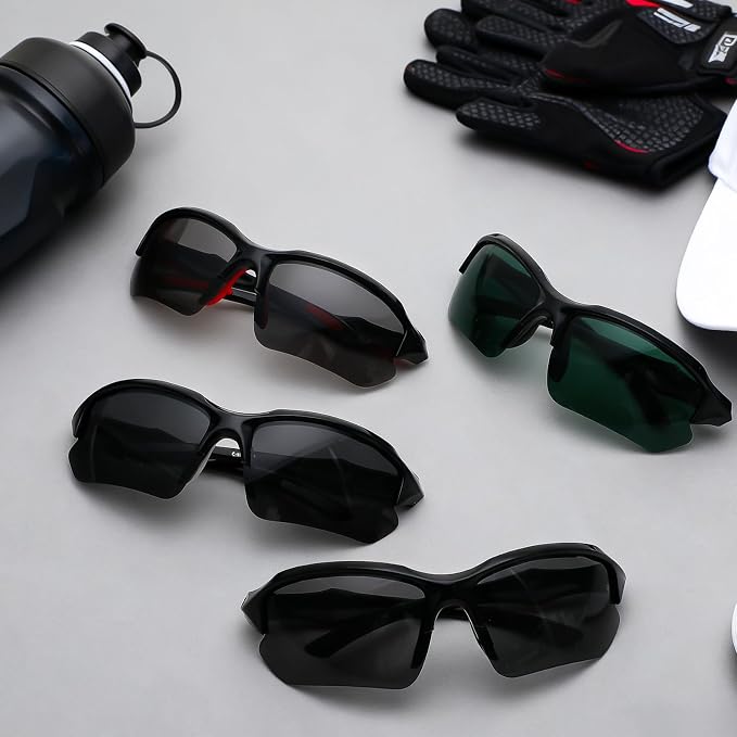 4 PACK Polarized Sport Sunglasses for Women Men UV Protection,Running Cycling Fishing Sunglasses Outdoor