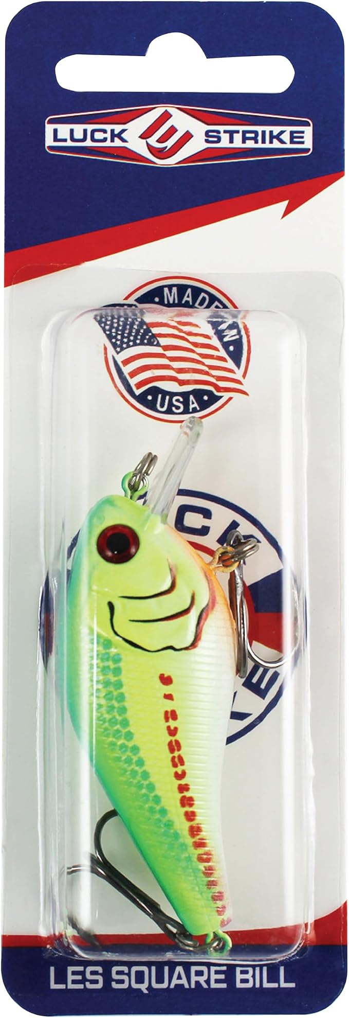 Luck E Strike 2 Inch Square Bill Crankbait, Made in The USA