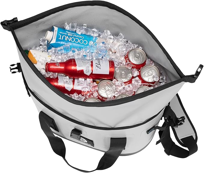 Vogano 40 Can Soft Cooler Bag - Insulated Leak-Proof Large Cooler Bag with Roll-Top Waterproof Seal | Portable Ice Chest for Camping, Beach, Travel, Picnics | 24HR Cold Retention