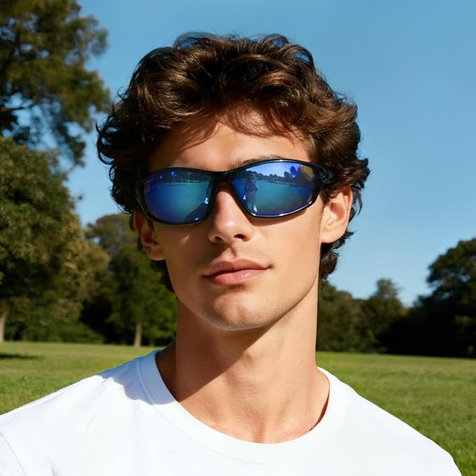 Polarized Sports Sunglasses For Men Women Unbreakable Frame Cycling Driving Fishing UV400 Protection