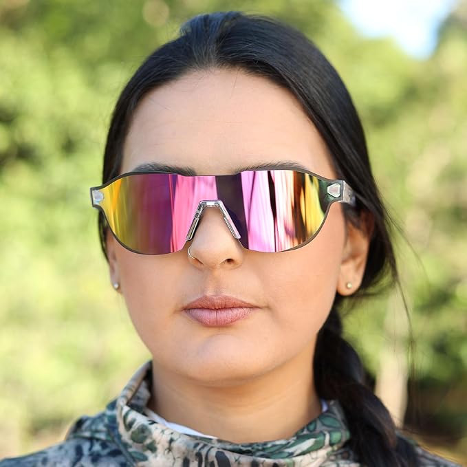 KastKing Nizini Polarized Sports Fishing Sunglasses, With PuriVex Protective Lens Coating, Rimless Wrap Design, Men Women